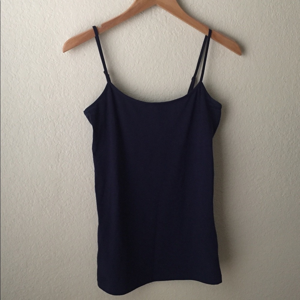Halogen Navy blue cotton camisole